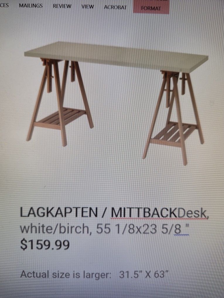 Desk IKEA with Trestles