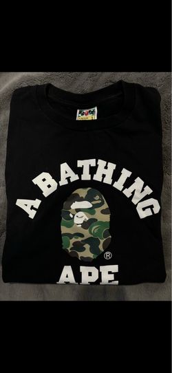 BAPE Black Green Camo Ape Head T-Shirt – Men’s Size L