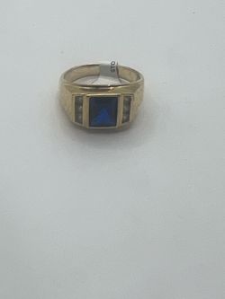 14KYG Gentleman’s Blue Stone  Ring