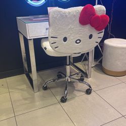 Hello Kitty® Teddy Fur Swivel Vanity Chair