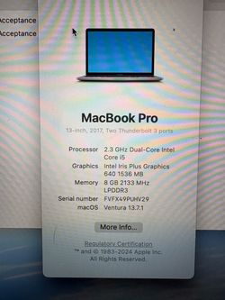 MacBook Pro 13-inch 2017
