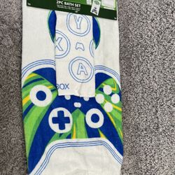 XBox Kids Cotton 2 Piece Bath Towel and Washcloth Set Multicolor New With Tags