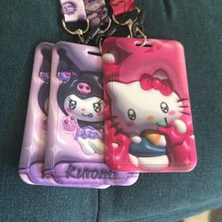 Kuromi And Hello Kitty Id Lanyards