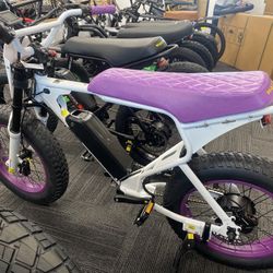 MacFox X1S 750W/48V Electric Bike (BLACK & WHITE & PURPLE)