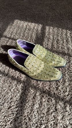Gold Prom Shoes, size 13