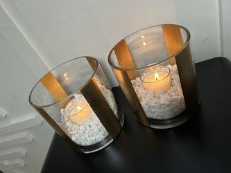 2 Large candle holders 6inX6in