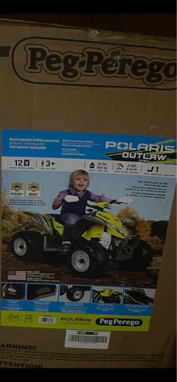 PEG-PEREGO POLARIS OUTLAW CITRUS 12-VOLT 3YR OLD+ “NEW”
