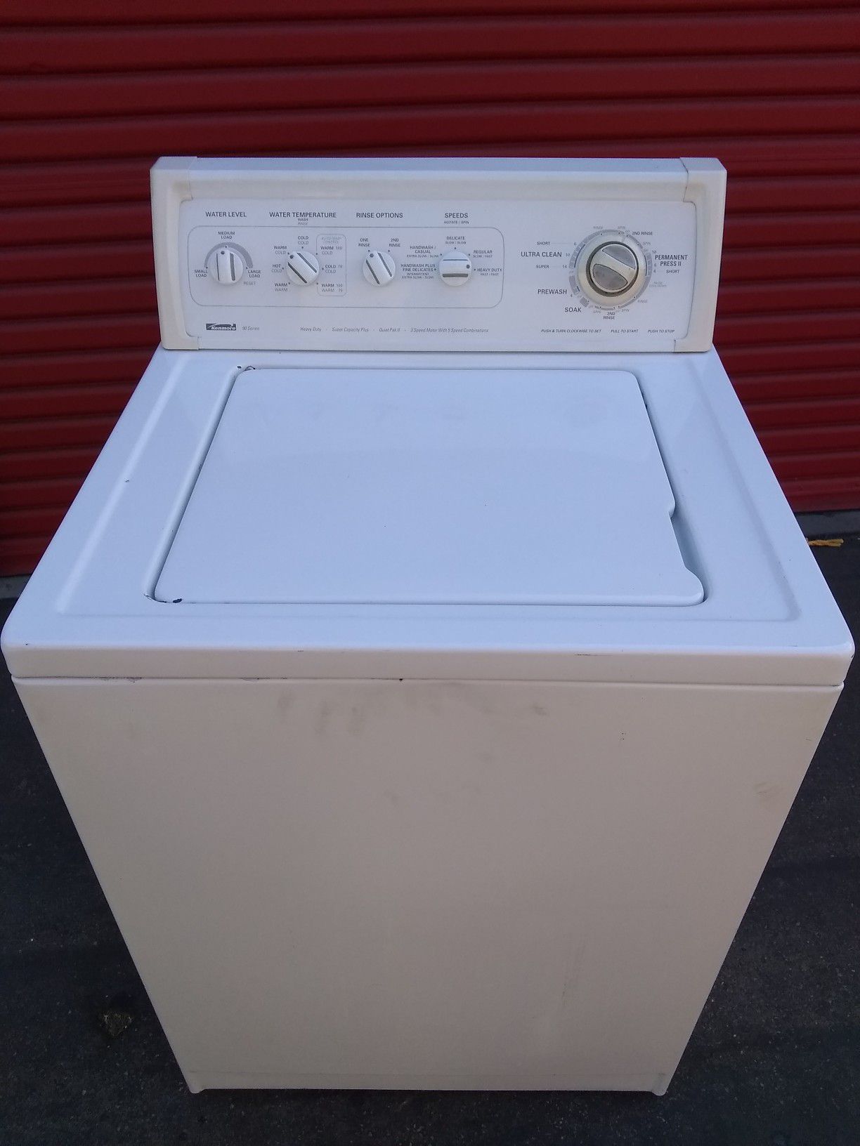Washer Kenmore 90 days warranty deliver free