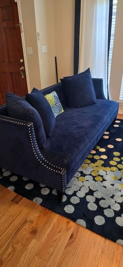 Modern Navy Blue Sofa.