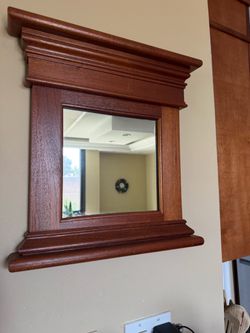 Wooden mirror