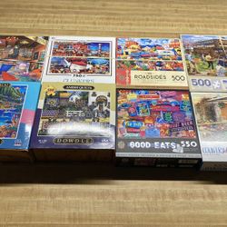 8 Puzzles In Good Condition 