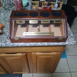 Vintage Jim Beam Small Batch Bourbon Wooden Display Cabinet - Tasting Station