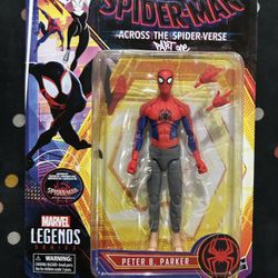 Spider-Man Marvel Legends Series Across The Spider-Verse Peter B Parker 6-inch Action Figure Toy, 2 Accessories