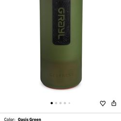 GRAYL GeoPress 24 oz Water Purifier Bottle - Filter for Hiking, Camping, Survival, Travel (Oasis Green)