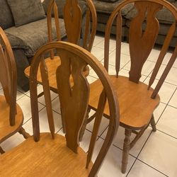 4 Solid Wood Chairs 