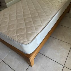 Twin Platform Bed Solid Wood - Good Condition