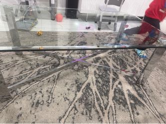 Glass center table