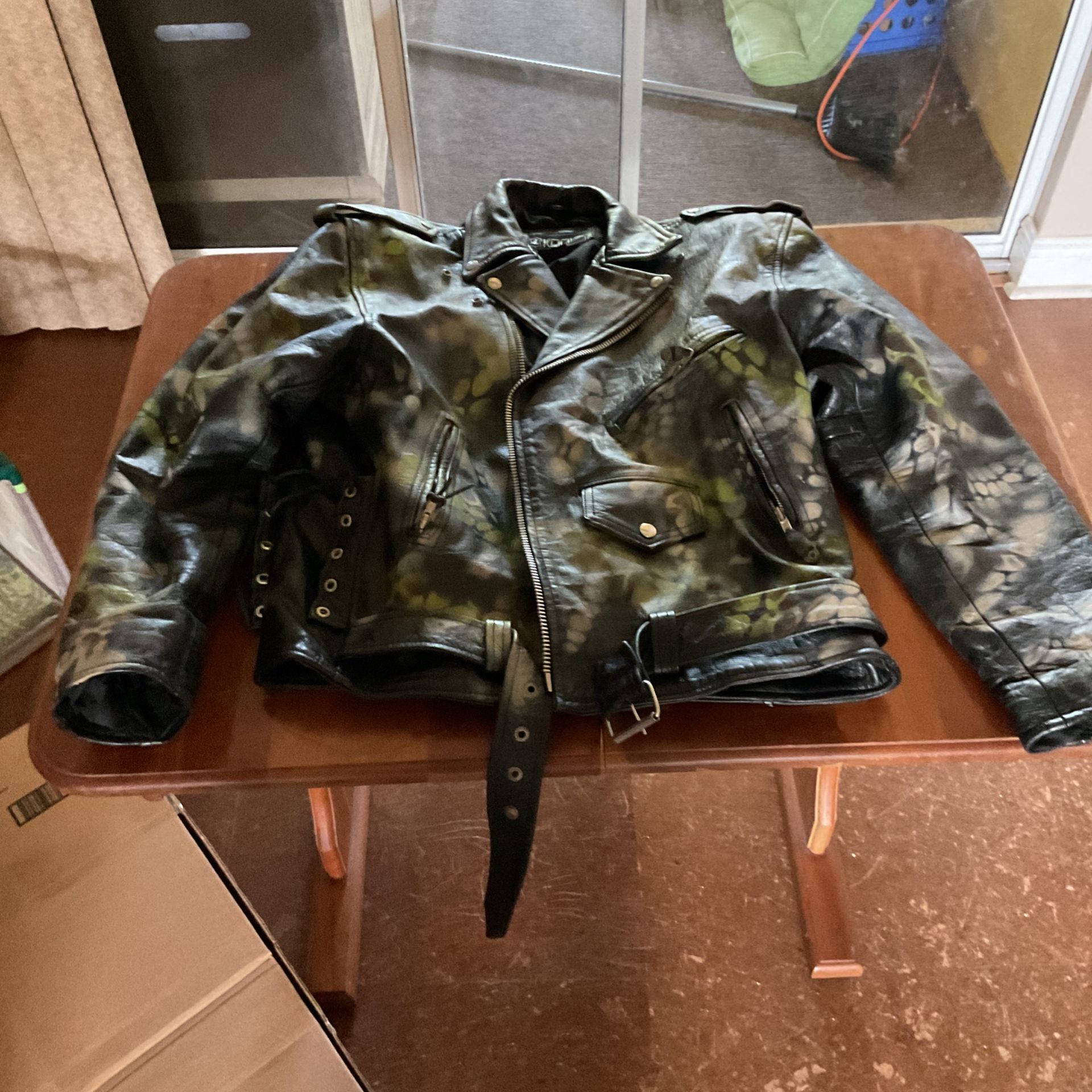 Custom Painted Leather Jacket