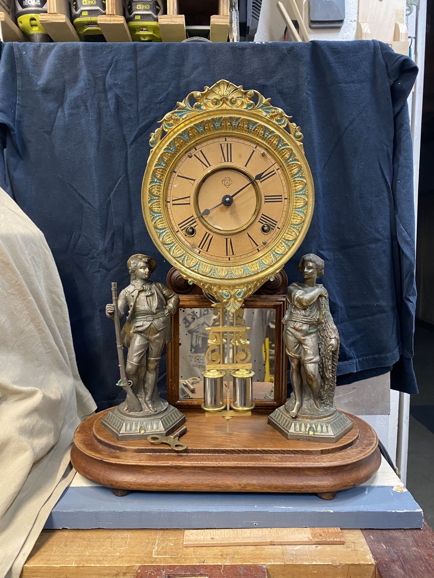 Ansonia Crystal Palace Mantel Clock