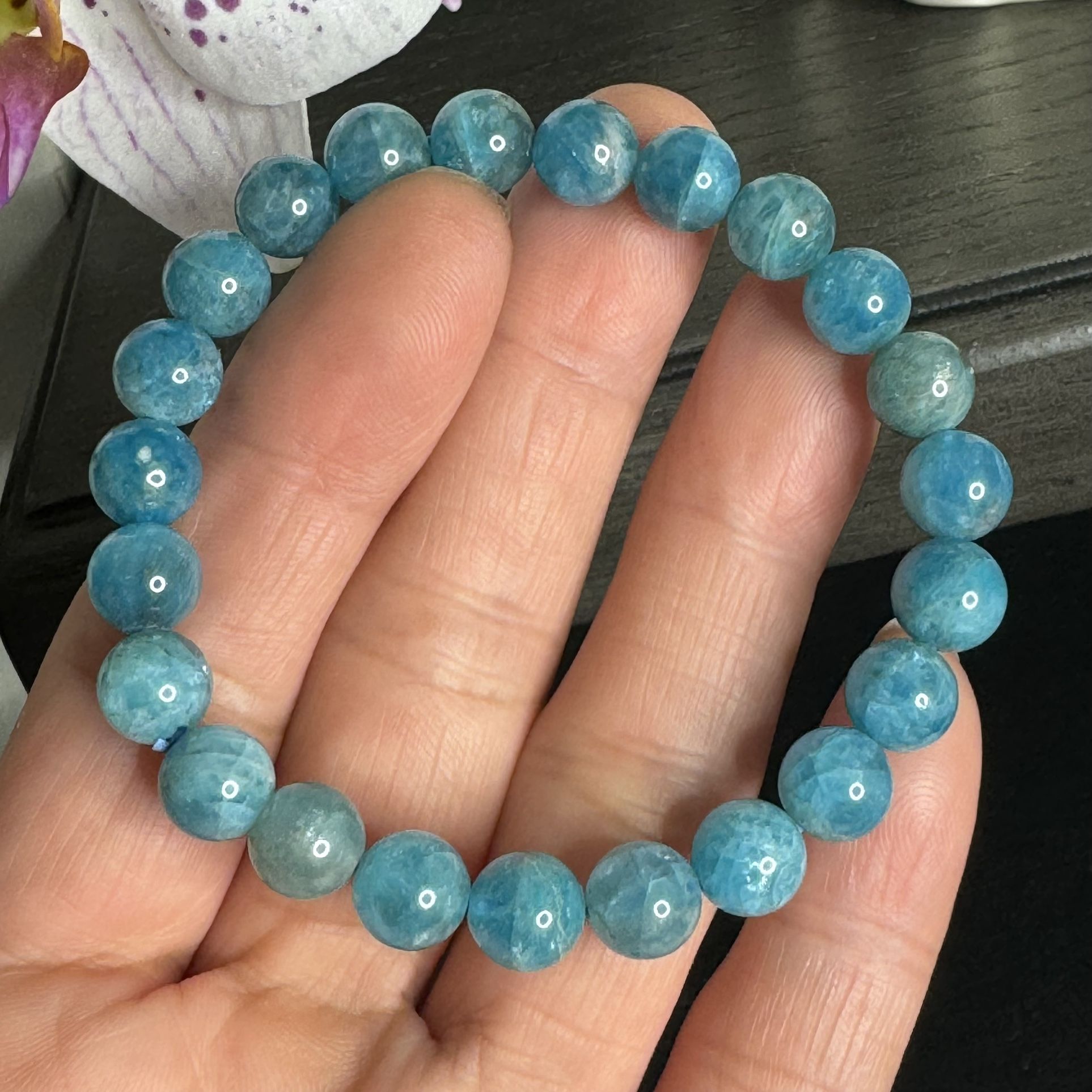 8mm Blue Apatite 