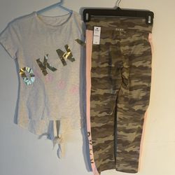 New With Tags Girls DKNY 2 Piece Set