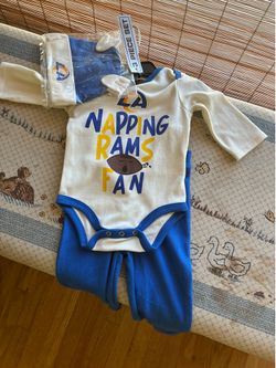 Rams baby 3 pc pajamas
