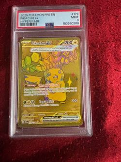 2025 Pokémon Pikachu ex Hyper Rare PSA 9 🔥