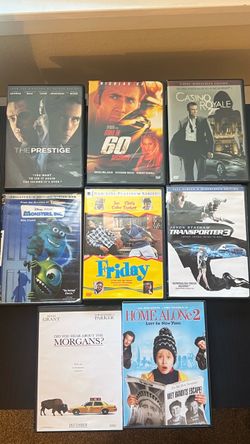 8 DVDs Mixed Movies