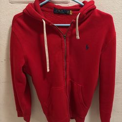 Red Polo Ralph Lauren Men's Signature Fleece Hoodie Size Medium