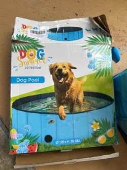 Large Pet bath Foldable Dog Peddling Pool 120X30CM