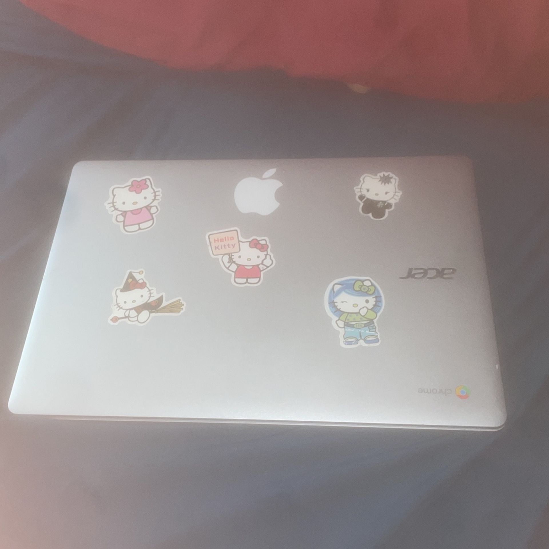 Hello Kitty Sticker Acer Chrome Book Great Condition And Will Take The Stickers Off If Wanted.
