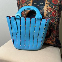 Sabrina Scala Beautiful Caribbean Blue Purse