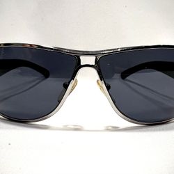 Vintage PRADA Sunglasses - SPR 70G - Silver/Black Frame - Original Case