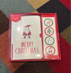 Rae Dunn Merry Christmas Santa Note Cards