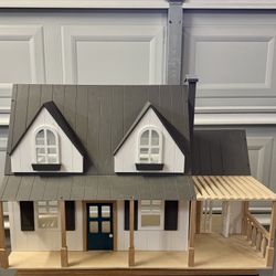 Hearth & Hand Large Wooden Farmhouse Doll House with Furniture and Pottery Barn Family