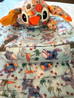Disney Stitch Plush and Face Masks Set