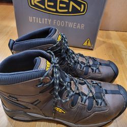 KEEN Utility Men's Keen, Detroit XT Mid Steel Toe Waterproof Boot Size 15 D