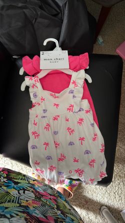 2 mon Cheri baby rompers 0 to 3 months