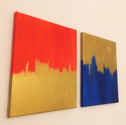Hand painted canvas modern art