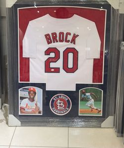 Signed Lou Brock Jersey