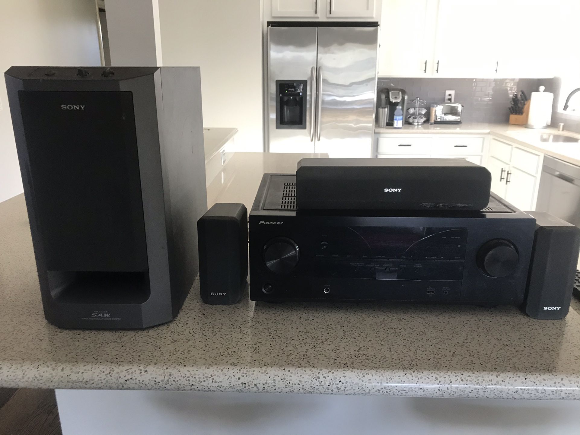 Pioneer Receiver and Sony Surround Sound System