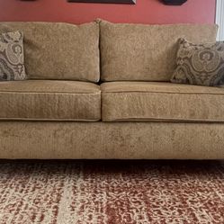 TAN SOFA & CHAIR $180