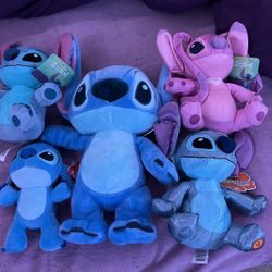 Stitch And Angel Stuffed Lot