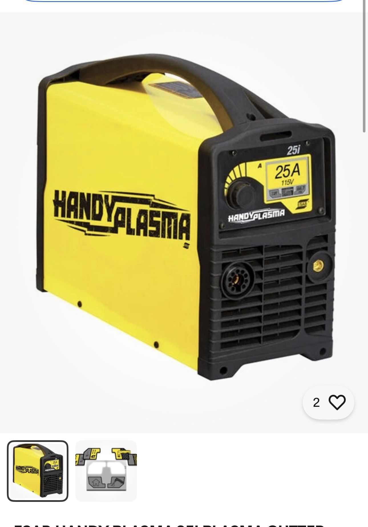 ESAB HANDY PLASMA 25I PLASMA CUTTER
