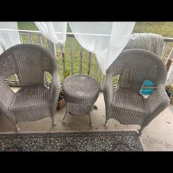 Wicker patio set