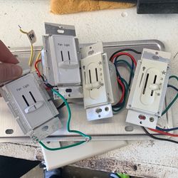 Light Switches - Lutron and Hunter - Light And Fan Control