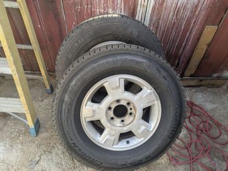 Truck tires.