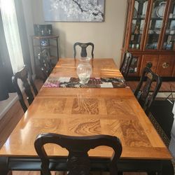 Asian Dining Room Set With Accent Rugs