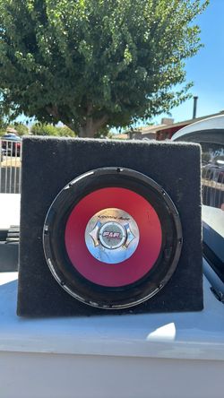 12” Lightning Audio Subwoofer + Custom Box  (used works )