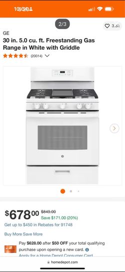 GE Gas Stove with Griddle